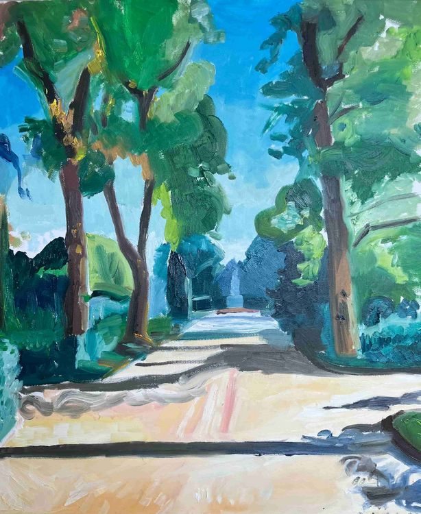 Jardin des plantes matin ensoleille