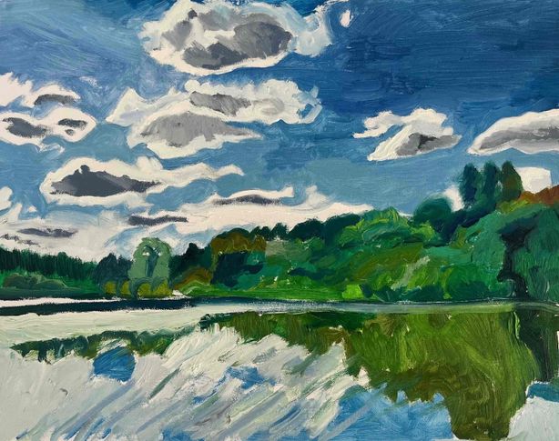 Ciel nuageux sur l’Erdre