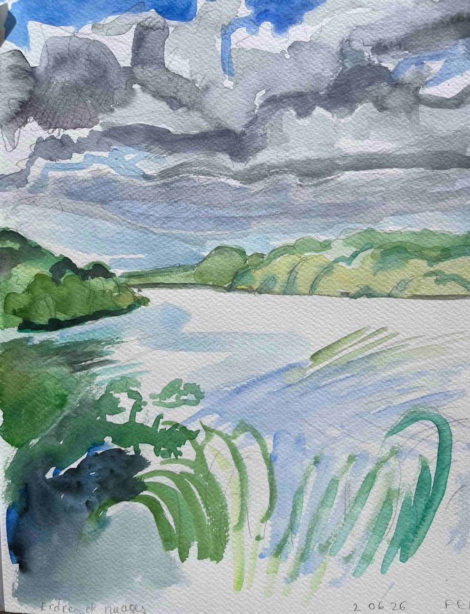 Ciel nuageux au dessus de l’Erdre
