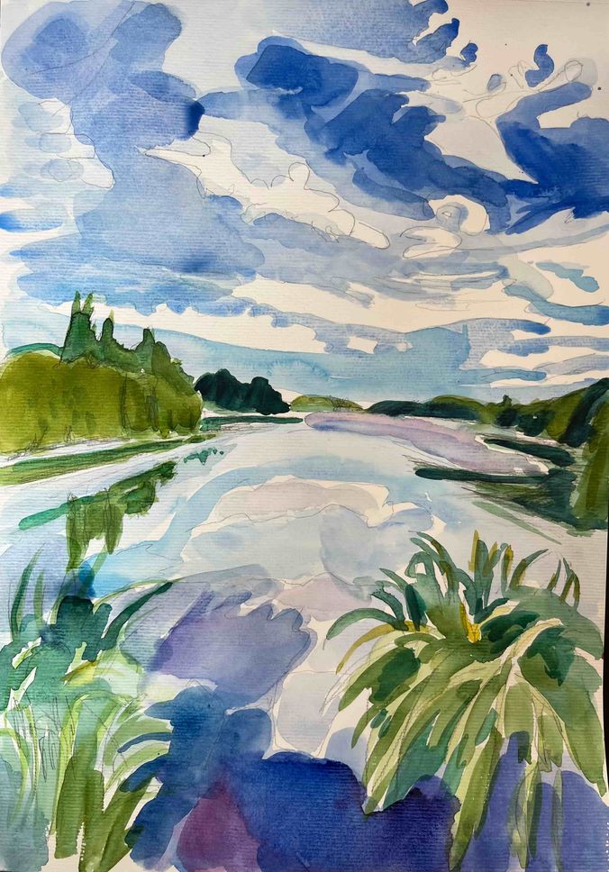 Erdre et nuages