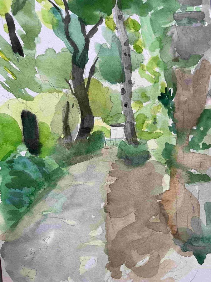 Chemins d’arbres allant au Navibus